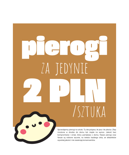 Pierożkarnia Post 2 zł za sztuke